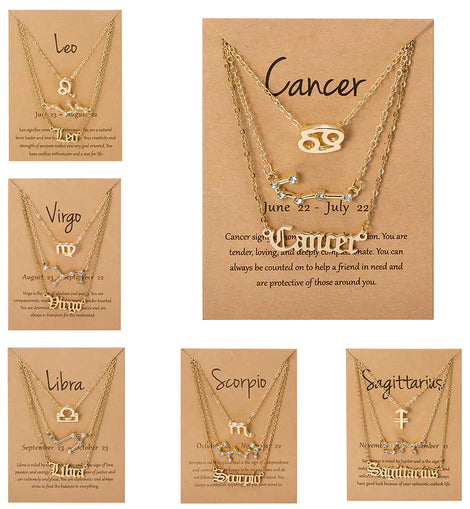 Zodiac Sign Pendant Necklace